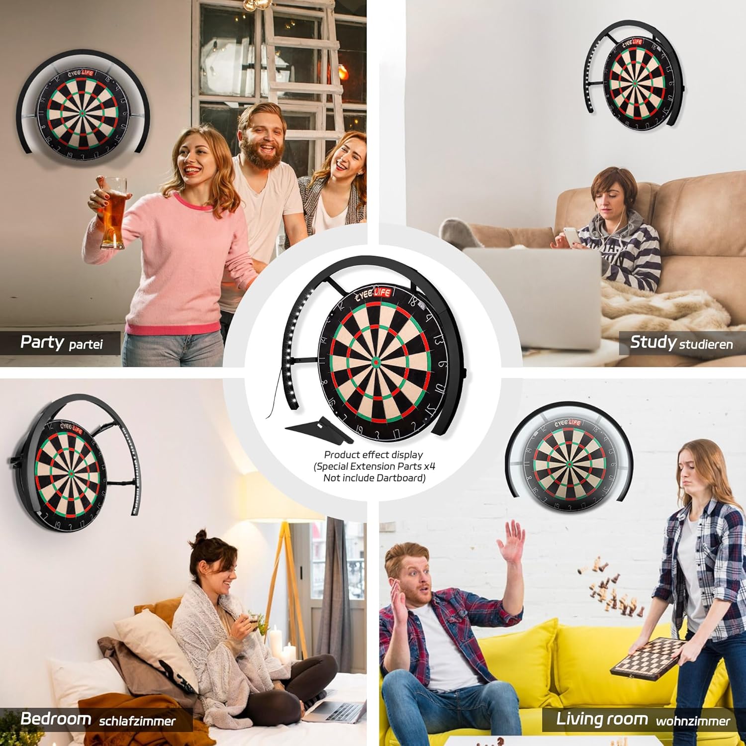 Dartboard LED Light 270 Ring 114 LEDs Shadow Free Universal