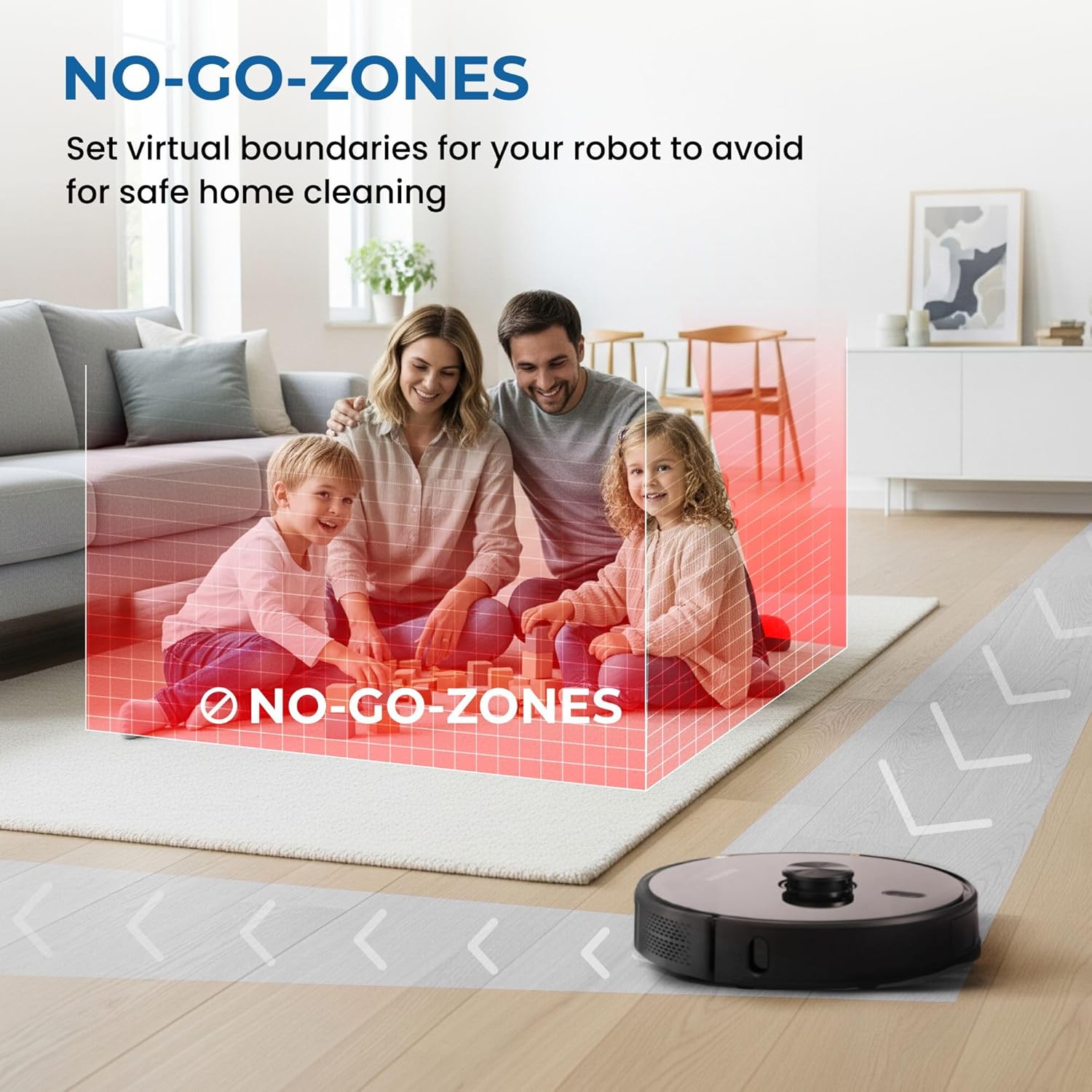 Robot Vacuum Mop 6500Pa Self Empty LiDAR Mapping App Control