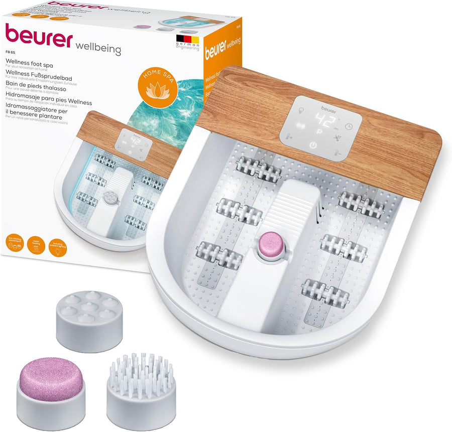 Heated Foot Spa Bath Touch Screen LED Bubble Massage Pedicure