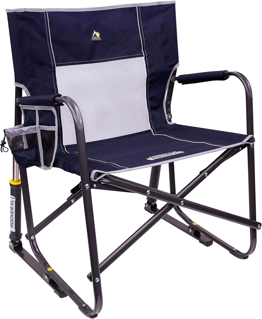 XL Folding Rocking Camping Chair 181KG Blue