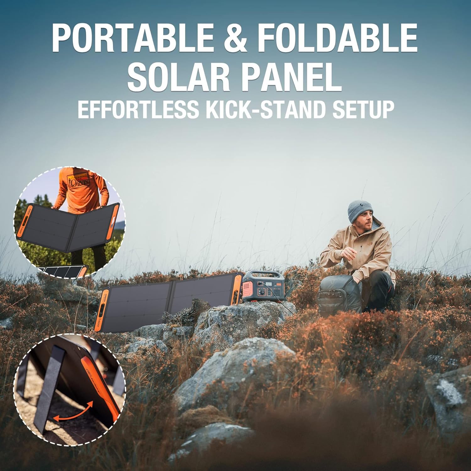 500W Portable Power Station 518Wh Solar Generator 100W Panel