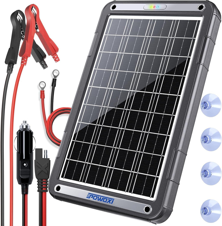 15W Solar Battery Charger 12V MPPT Car RV Boat Maintainer