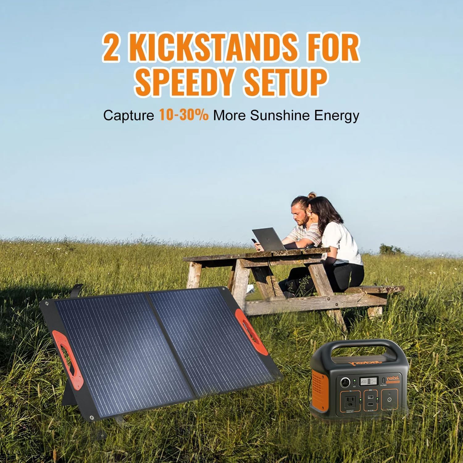 100W Foldable Solar Panel USB C QC3 Portable Charger Camping