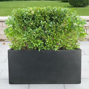 85cm Large Trough Planter Dark Grey Stone Effect Garden Pot