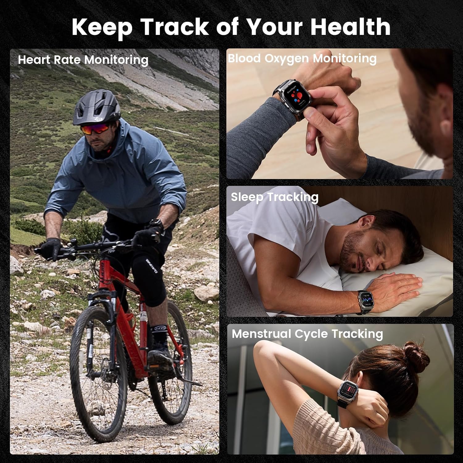 Military GPS Smart Watch AMOLED Offline Maps 10ATM Waterproof