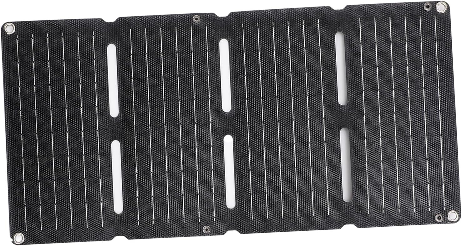 80W Foldable Solar Panel Charger Dual USB 12V Fast Charge