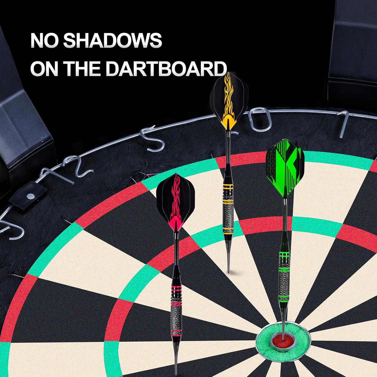 Dartboard LED Light 360 Illumination Adjustable Brightness 18in