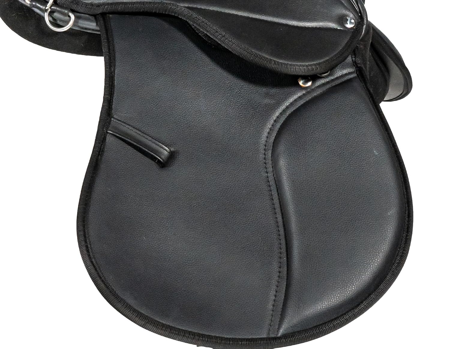 Black Treeless Horse Saddle 16 Inch Lightweight Comfort