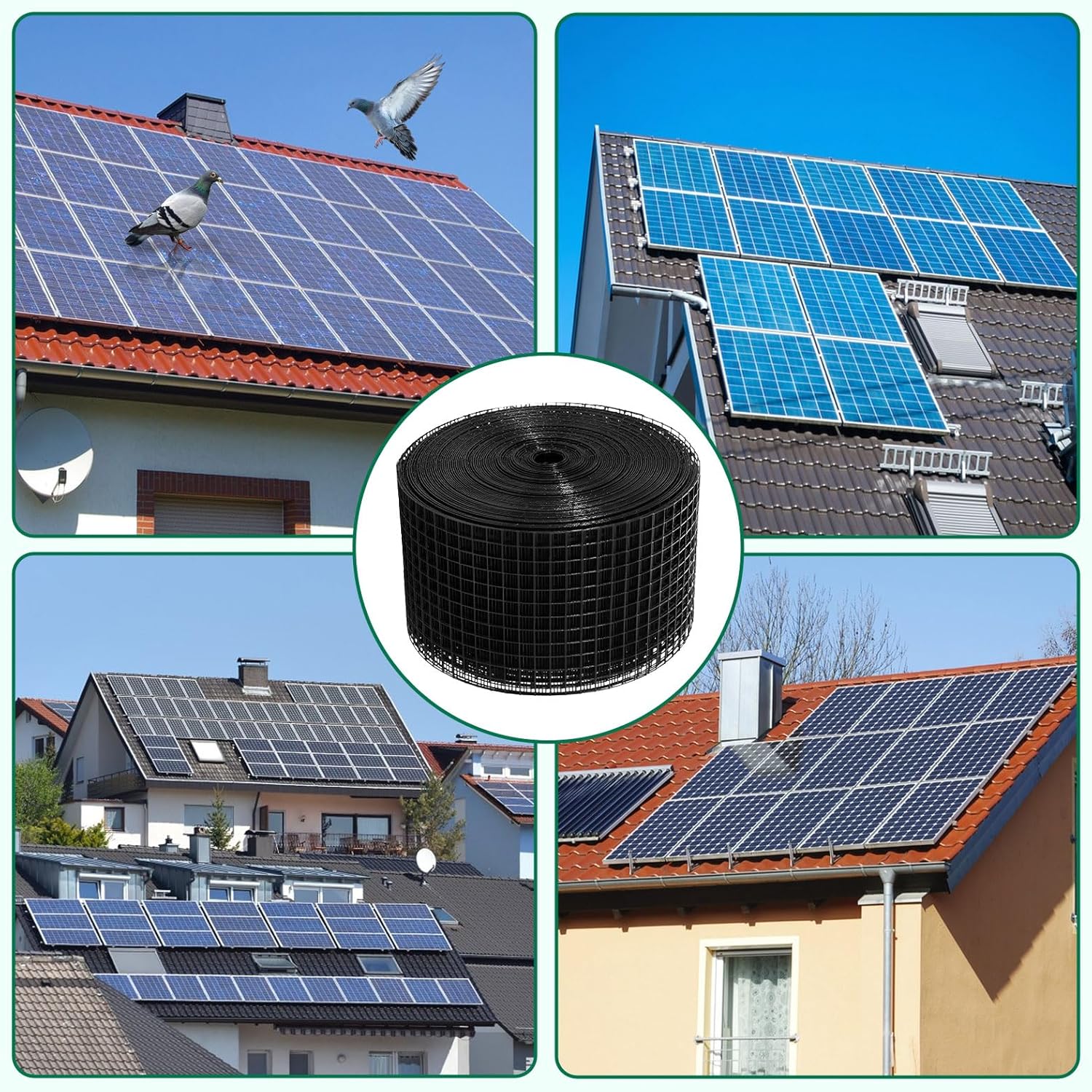 Solar Panel Bird Mesh Kit 6in x 100ft Pigeon Guard Proofing