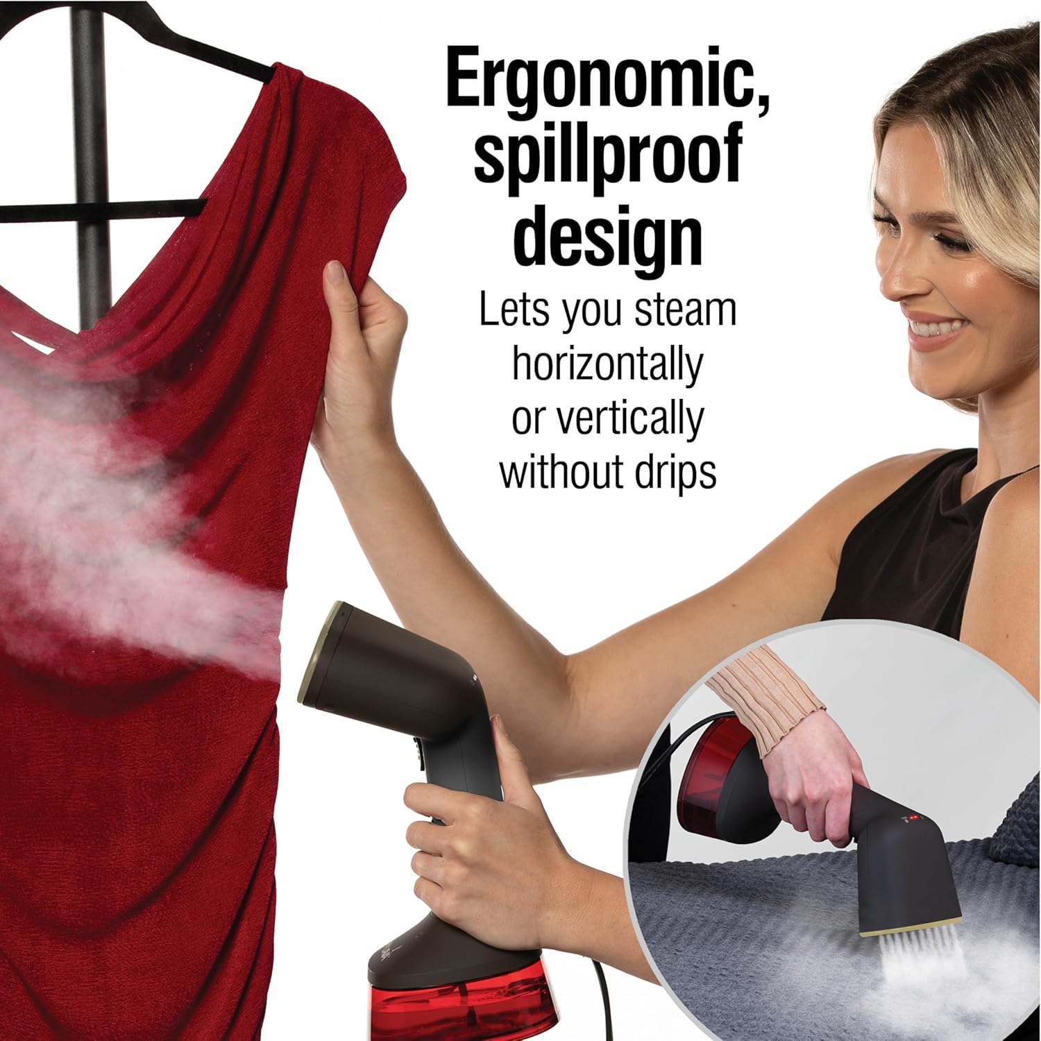 Handheld Garment Steamer 1600W 300ml Tank 26g Steam Portable