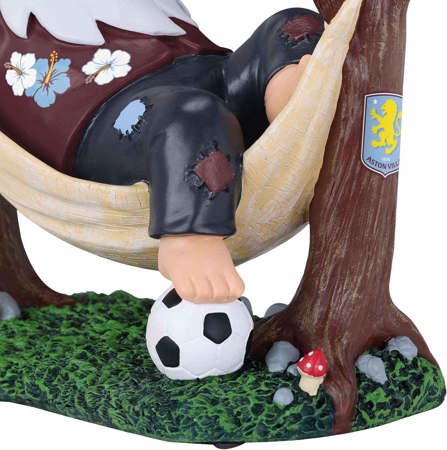 Football Hammock Gnome 20cm Hand Painted Garden Indoor Decor
