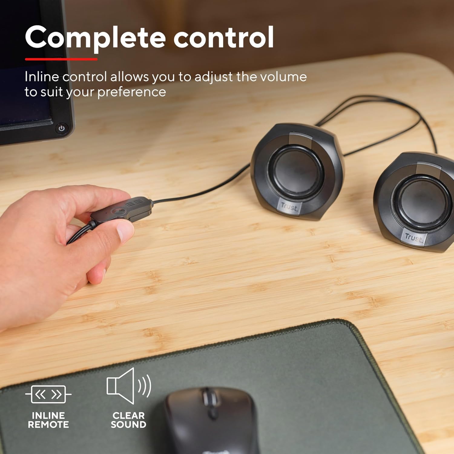 Compact PC Speakers USB Powered 8W Stereo AUX Desktop