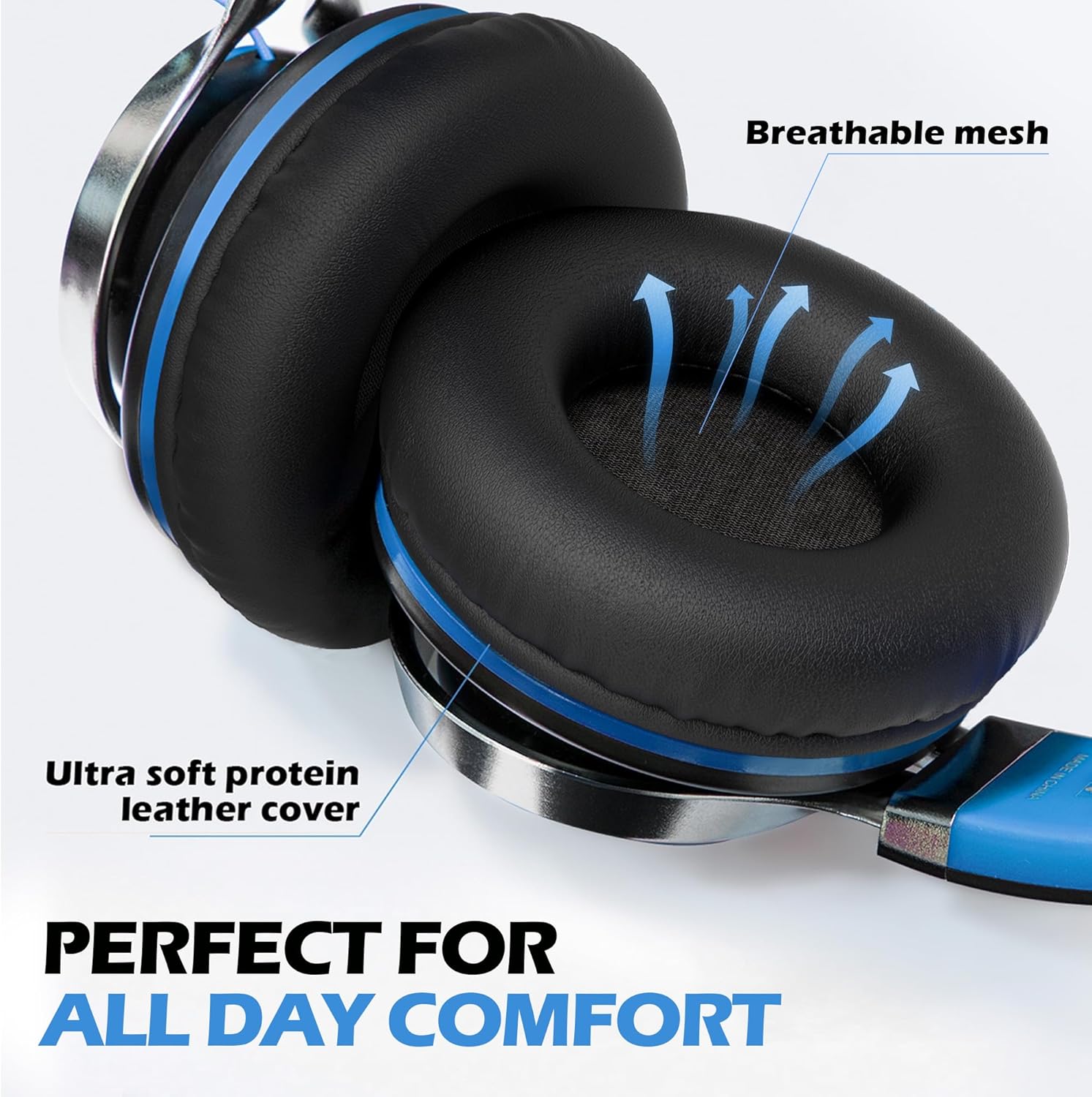 Wired On Ear Headphones with Mic 3.5mm Foldable Stereo Sound