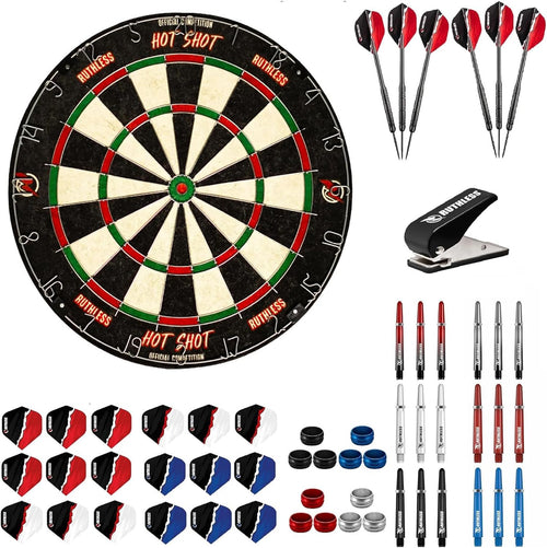 18in Dartboard Starter Set Sisal Board Darts Accessories Complete