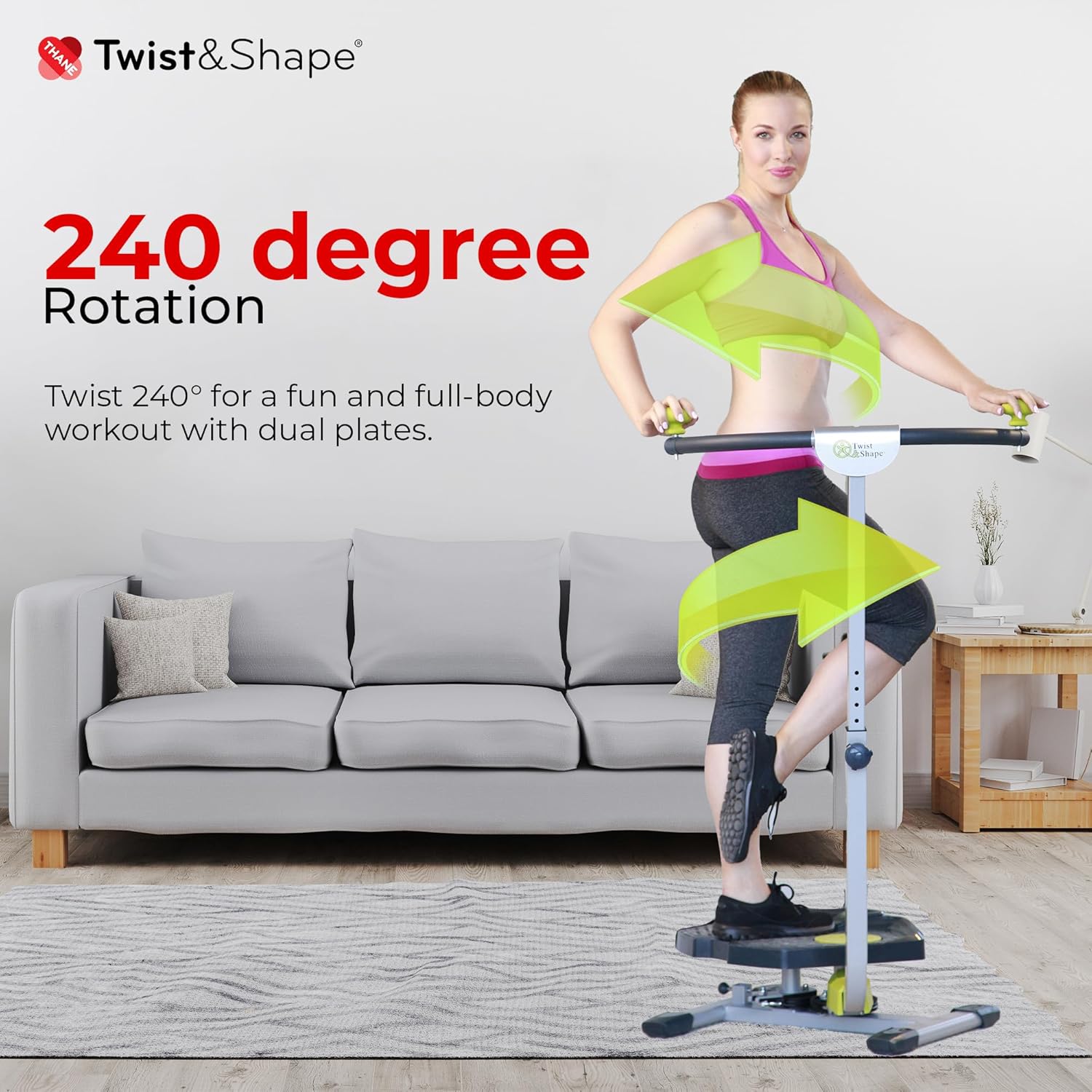 Foldable Twist Exercise Machine Core Trainer Home Fitness Equipment