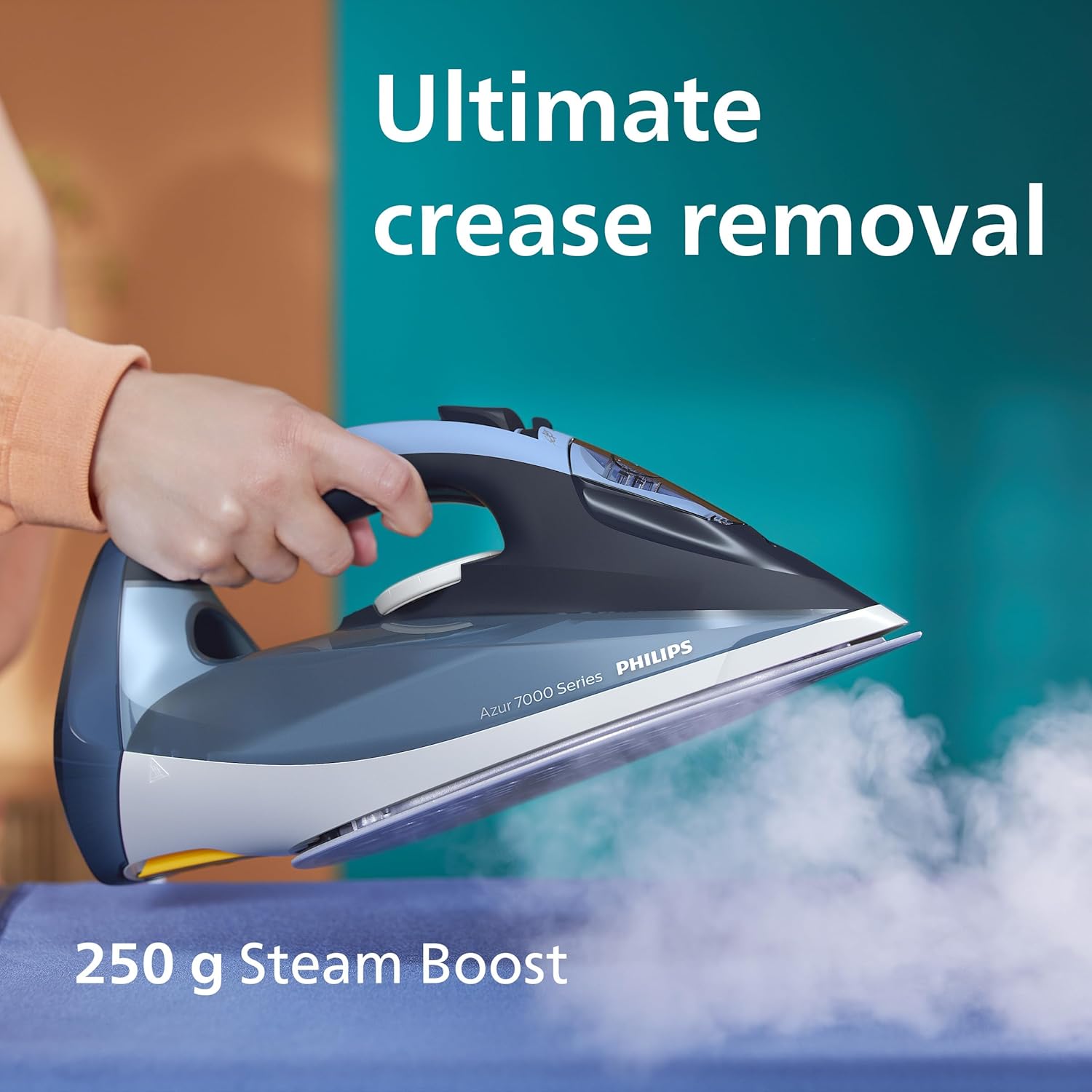 2800W Steam Iron 250g Steam Boost SteamGlide Soleplate Vertical Steam