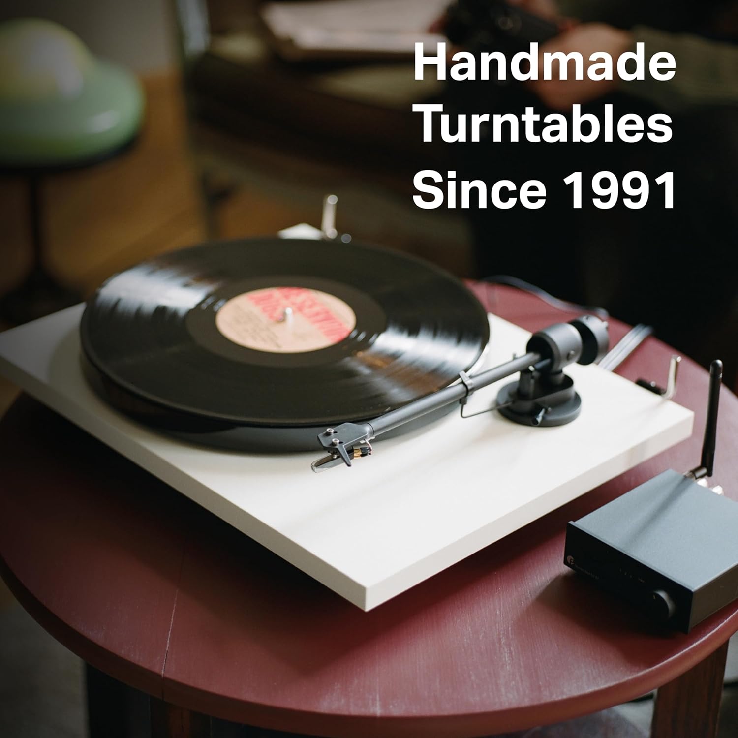 Bluetooth Belt Drive Record Player White 33 45 RPM Turntable