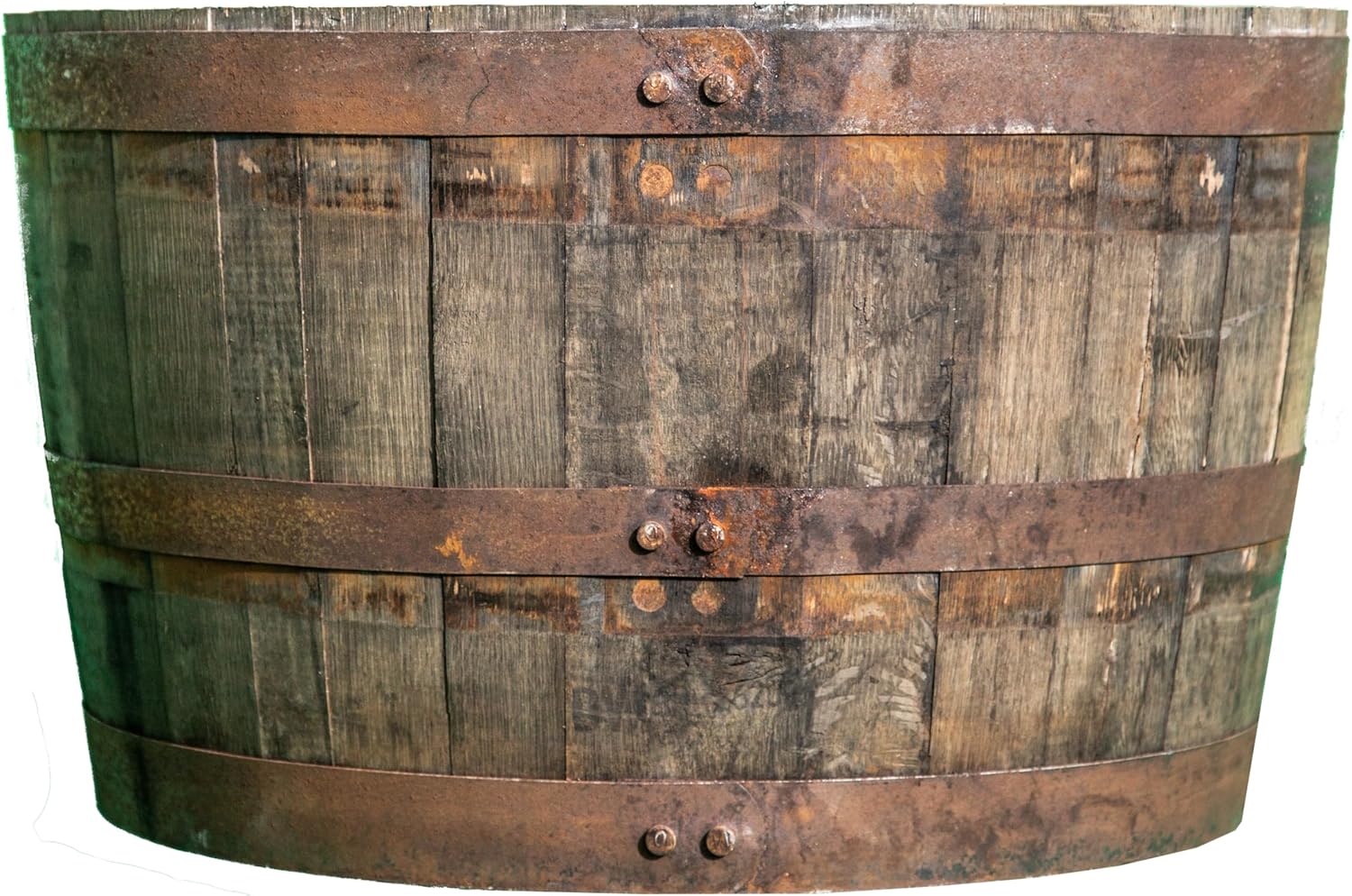 Authentic Whisky Barrel Planter 24 Inch Rustic Oak Pot