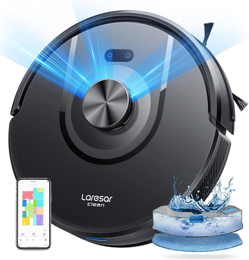 Robot Vacuum Mop 7000Pa LiDAR Mapping App Voice Control 180Min