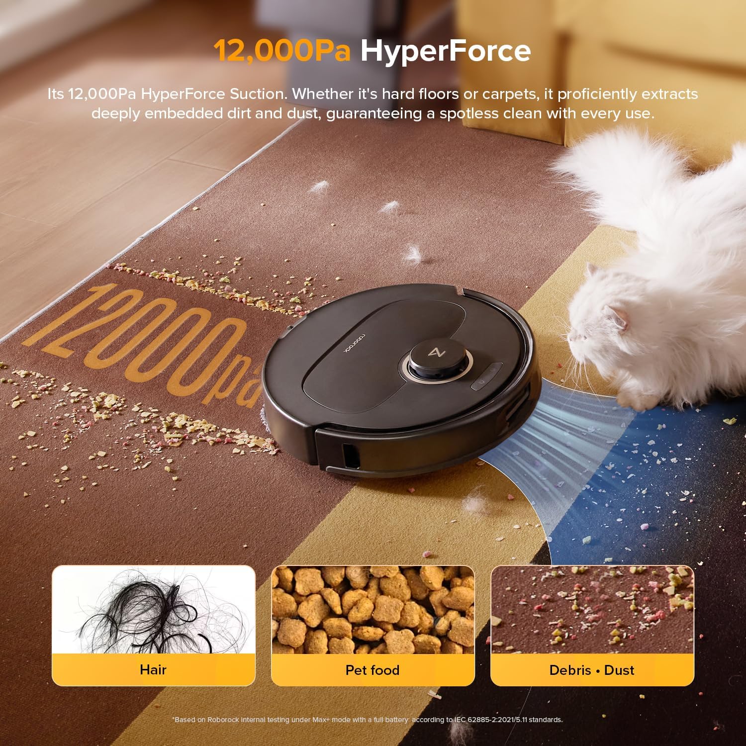 Robot Vacuum Mop 12000Pa Auto Empty Wash Dry LiDAR Smart Mapping