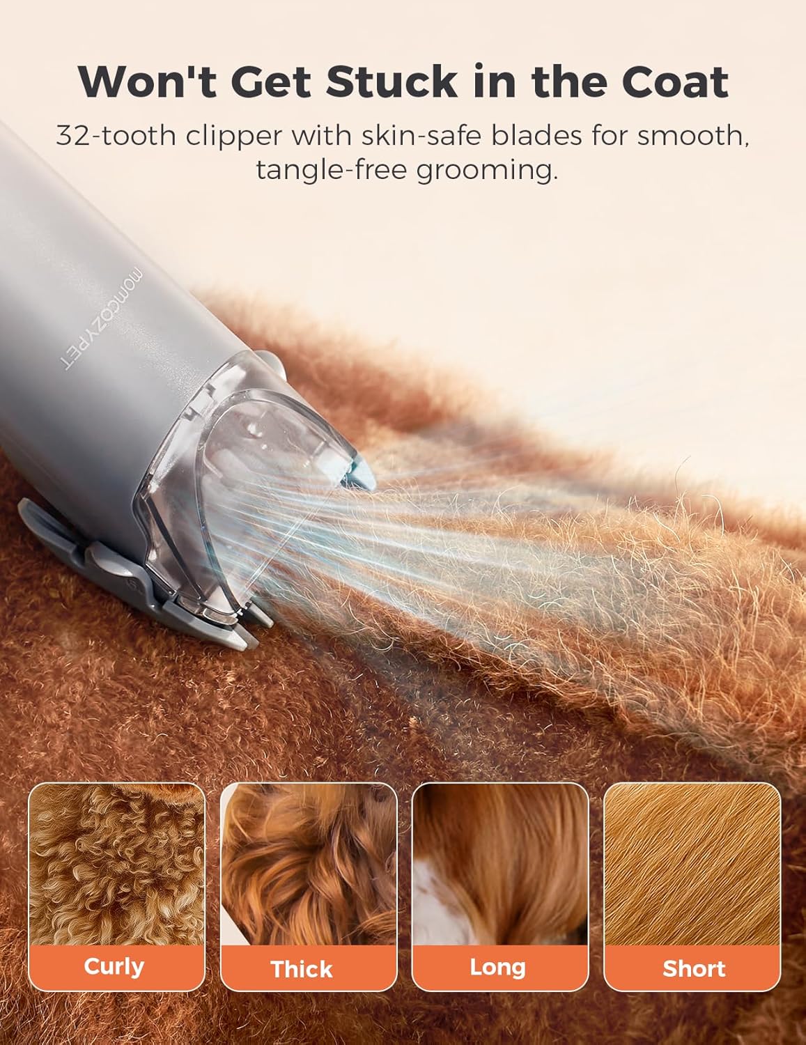Dog Grooming Vacuum 13000Pa Cordless Clippers 2.6L Quiet
