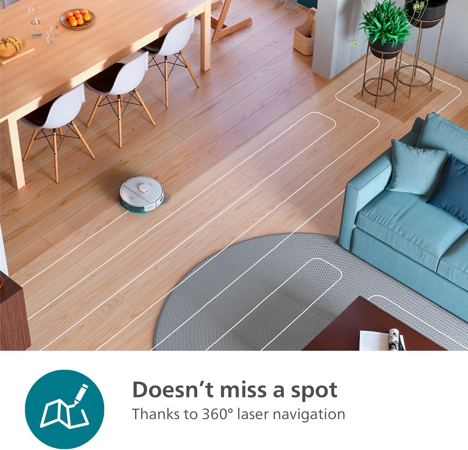 Robot Vacuum Mop 2700Pa LiDAR Mapping WiFi App Carpet Boost