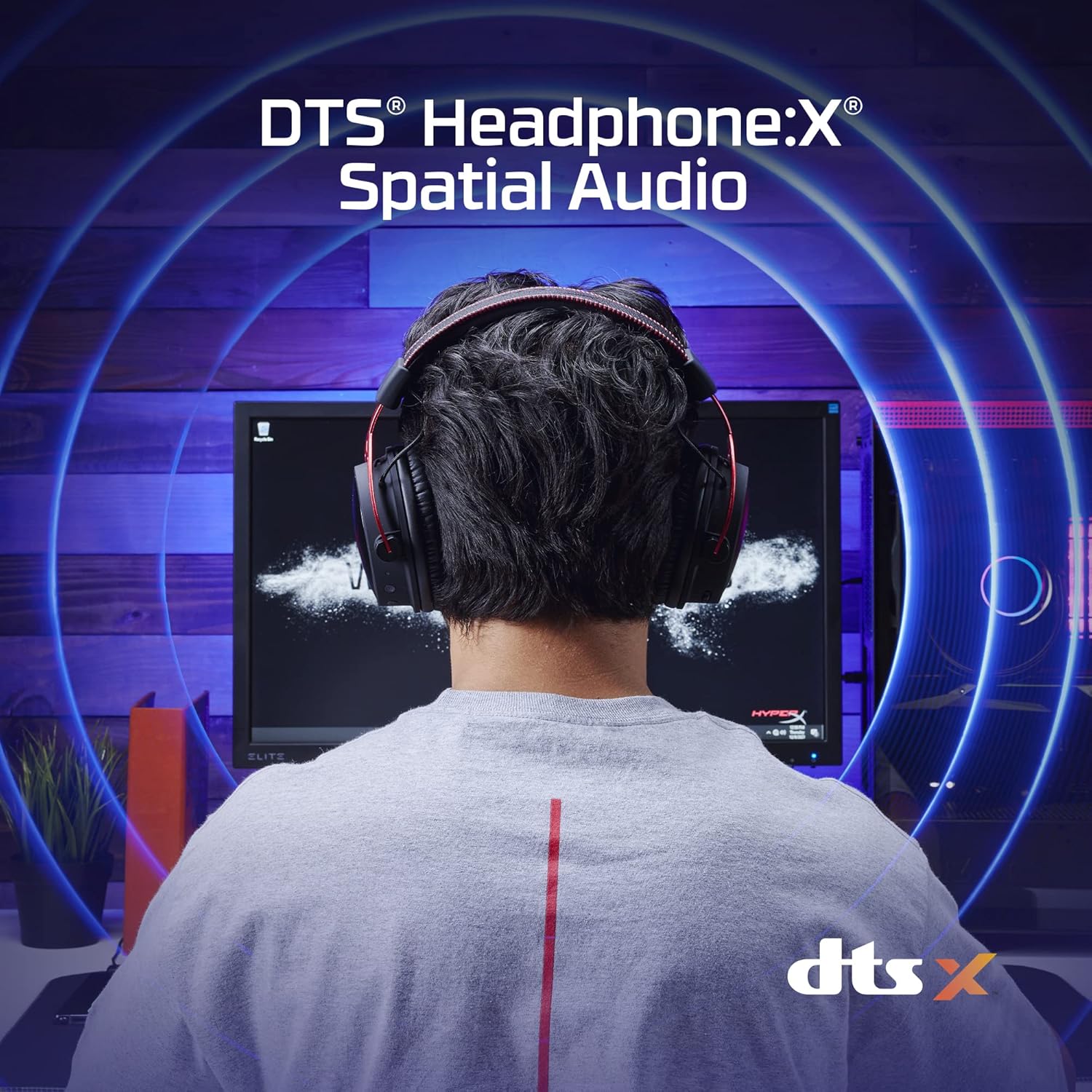 Wireless Gaming Headset 300H Battery Spatial Audio Mic