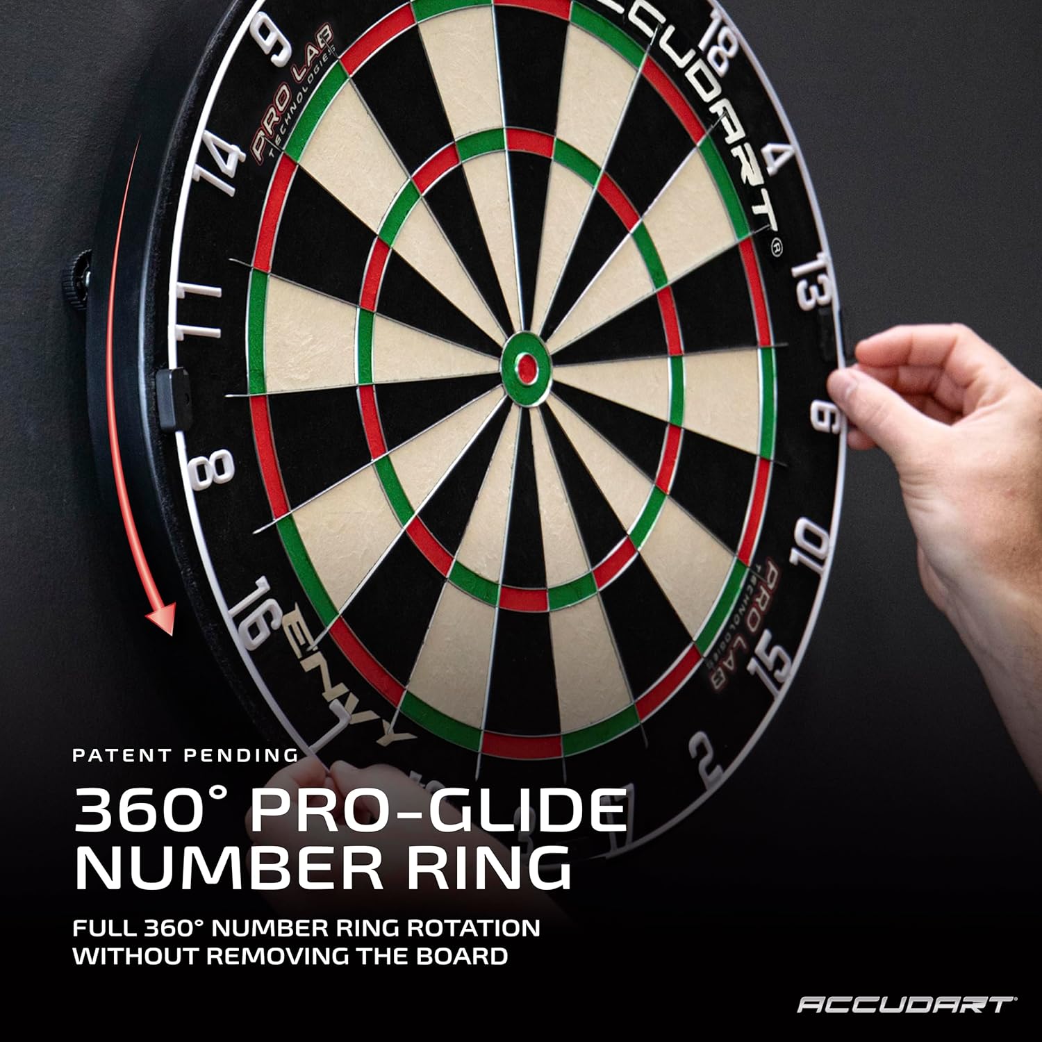 Professional Sisal Dartboard 18in Razor Thin Wire Rotating Ring