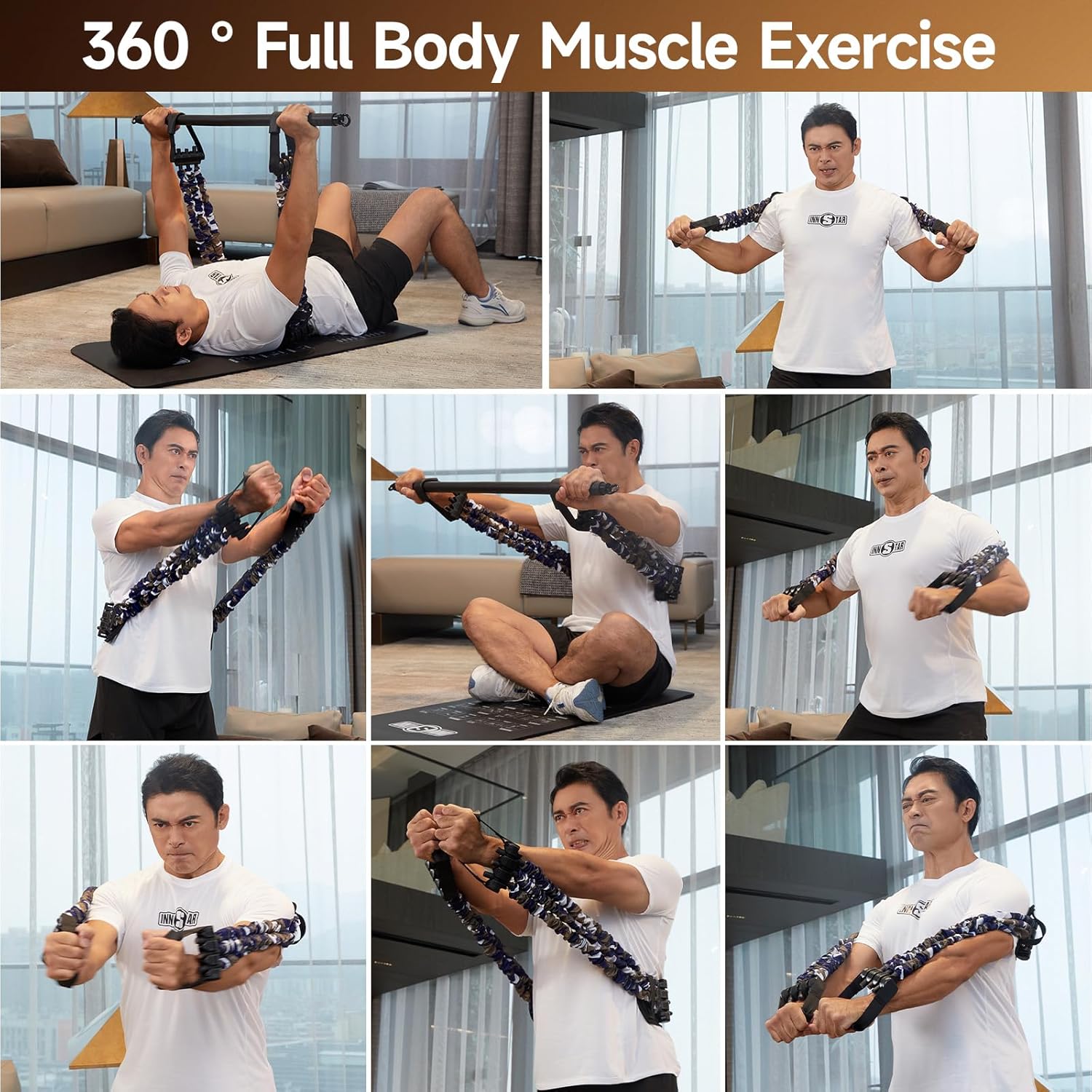Adjustable Bench Press Resistance Bands Push Up Trainer