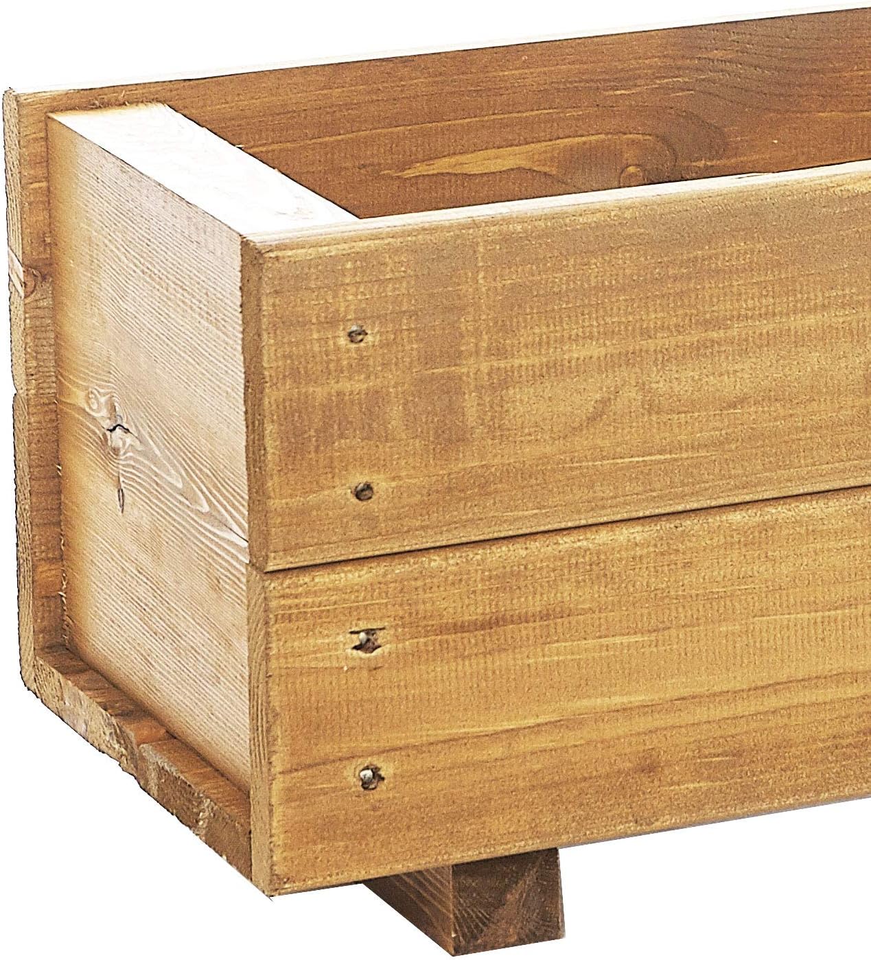 Set of 2 Large Wooden Trough Planters 120cm Garden Boxes