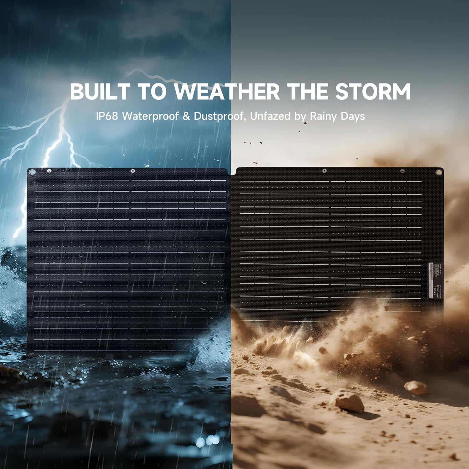 100W Foldable Solar Panel 25 Efficiency IP68 Portable