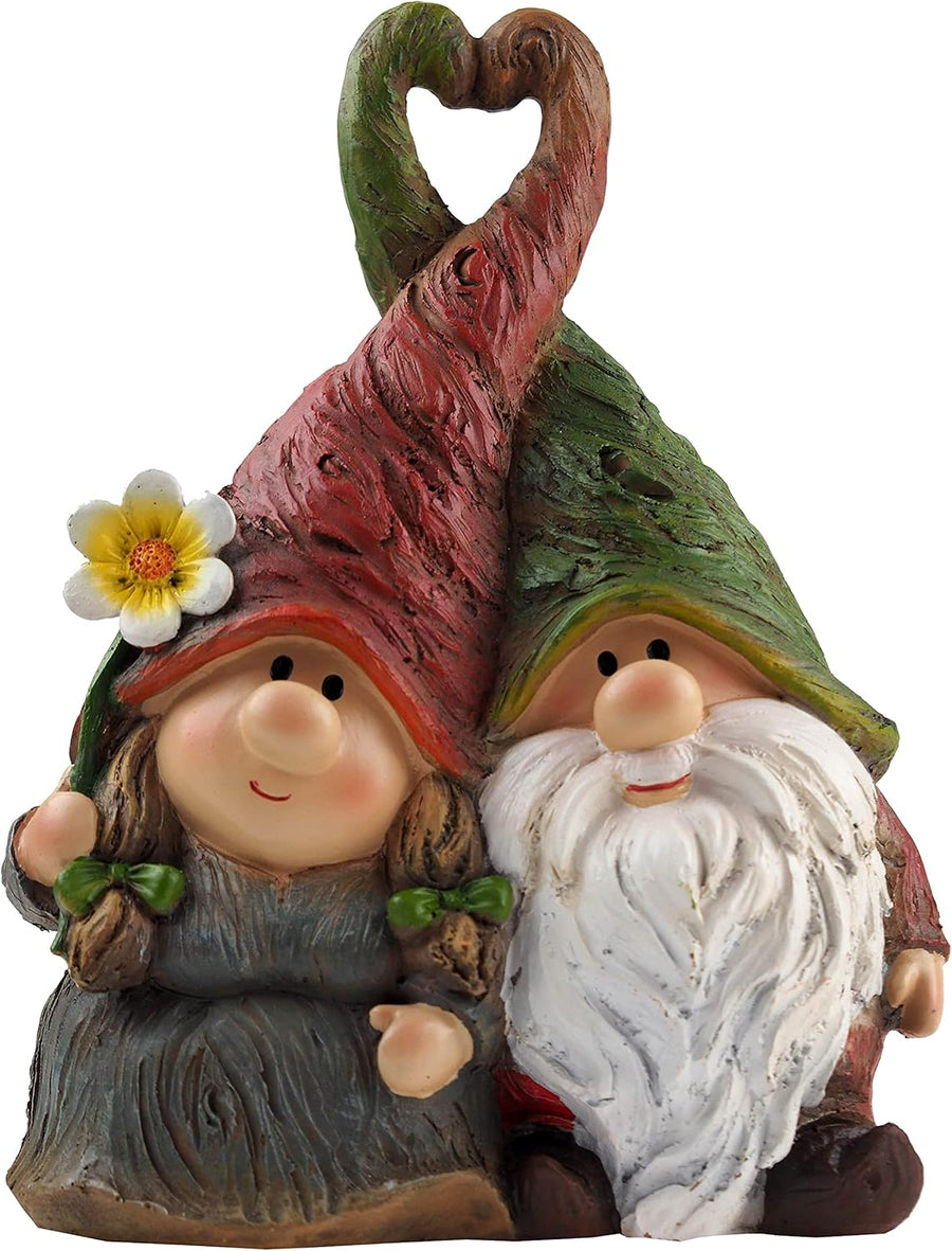 Mr Mrs Garden Gnome Couple Resin 22cm Romantic Decor