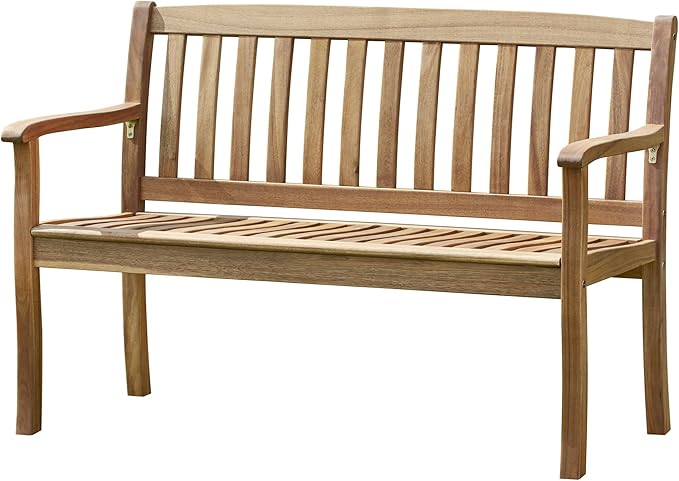 Acacia Wooden Garden Bench 120cm Outdoor Patio Seat Water Resistant