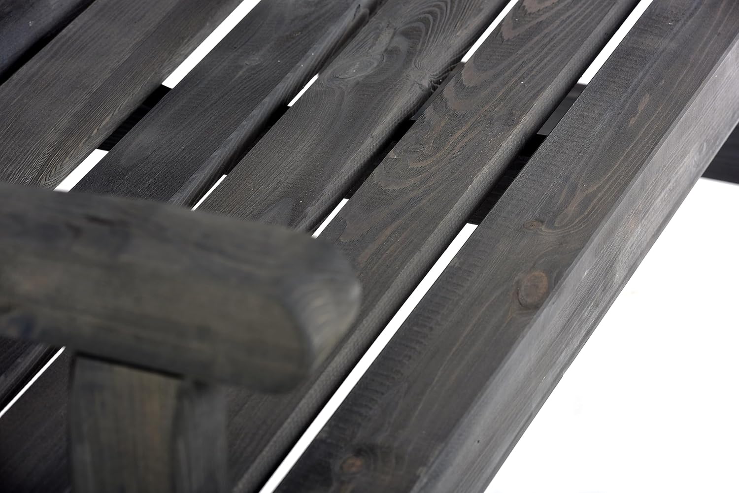 Wooden Garden Bench 120cm 2 Seater Pine Outdoor Patio Bench Grey