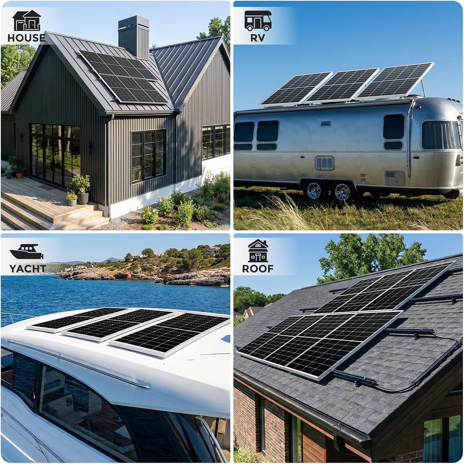 600W Solar Panel Kit 12V 25 Efficiency RV Off Grid
