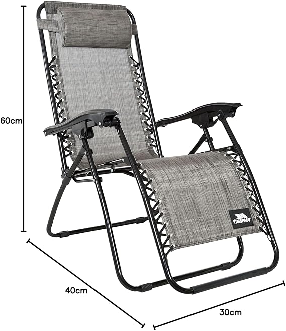 Zero Gravity Reclining Sun Lounger Folding Chair with Head Pillow
