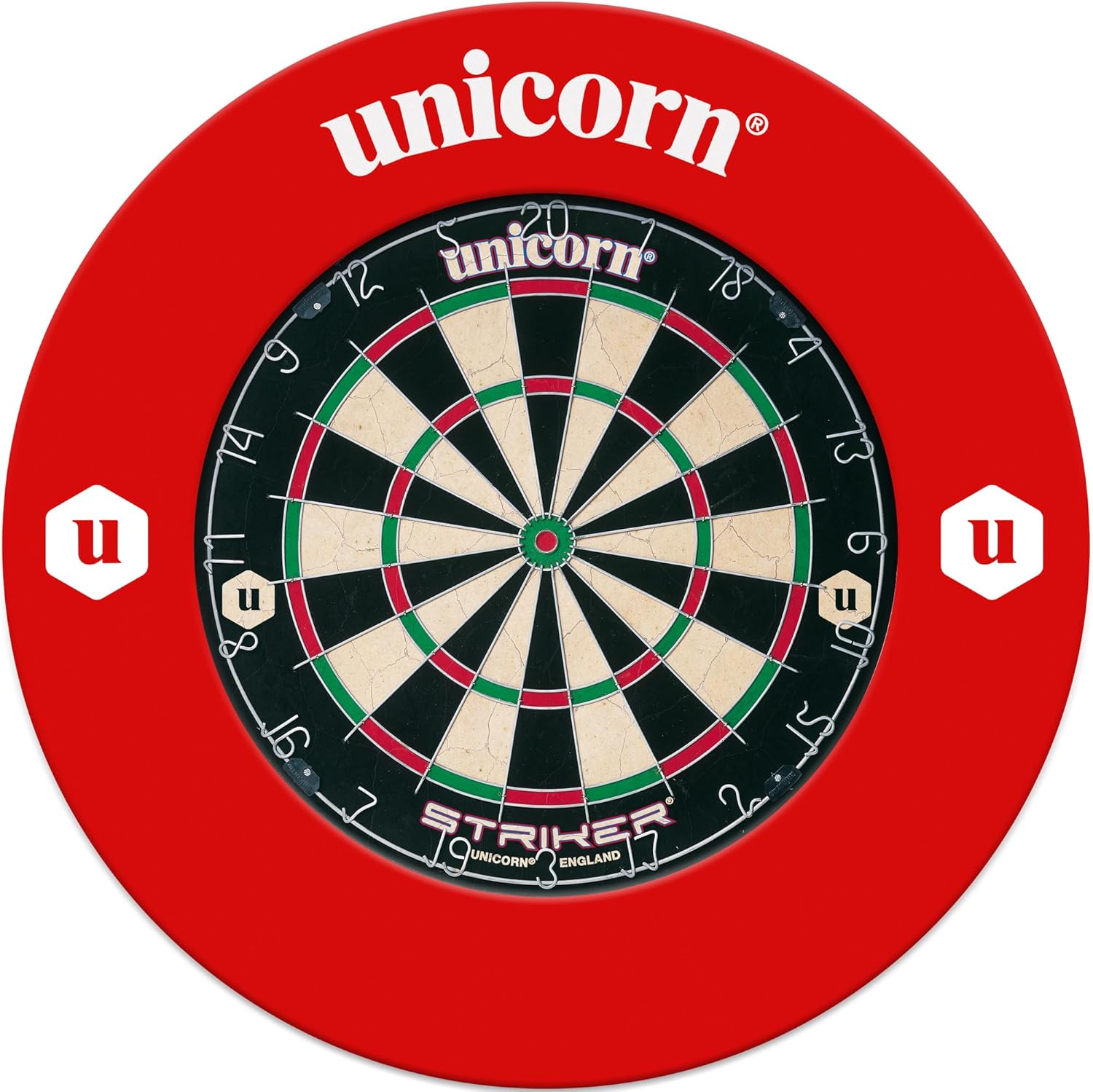 Dart Board Set with Surround Steel Tip Darts Bristle Board Kit