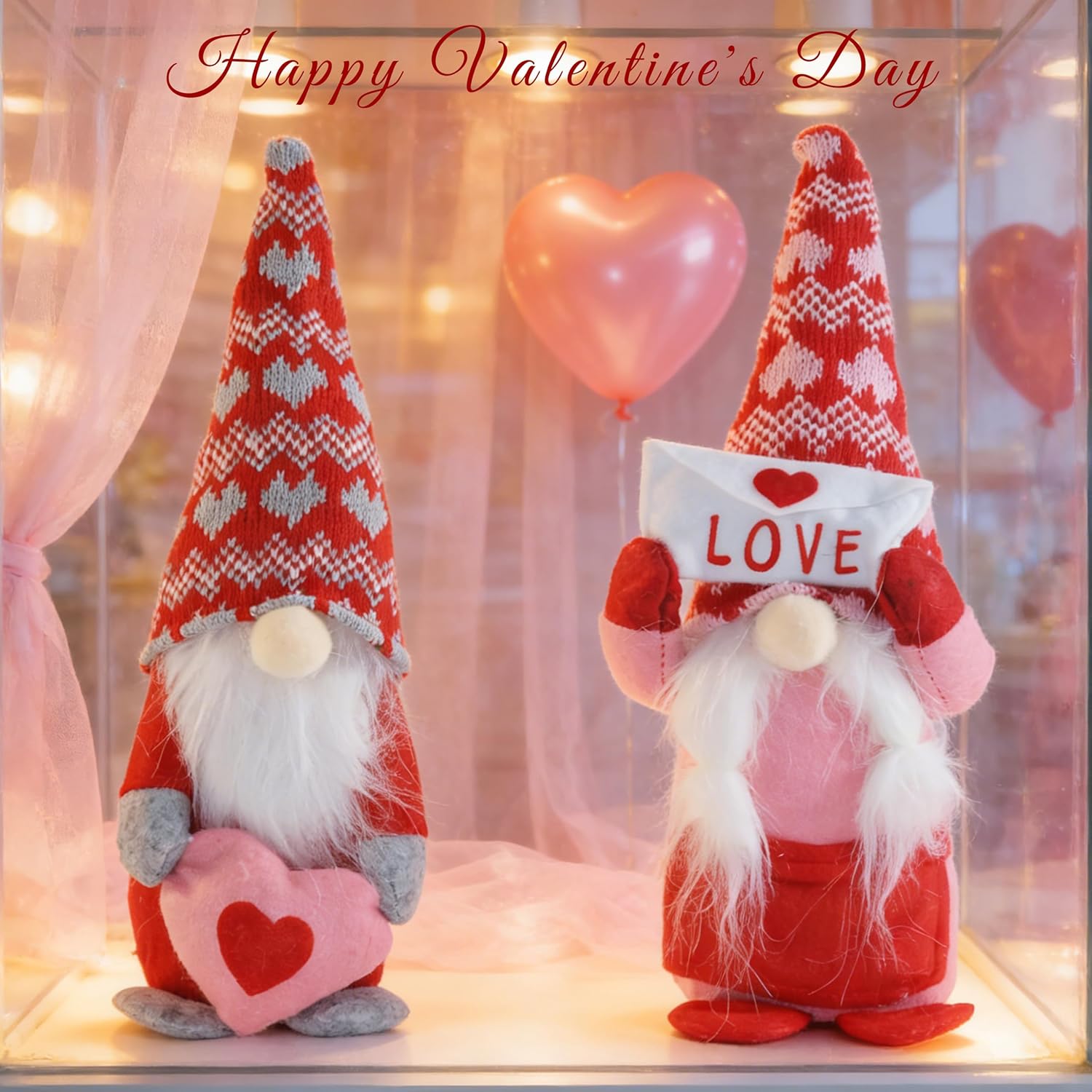 2PCS Spring Gnome Plush Tulip Decor Mothers Day Tabletop
