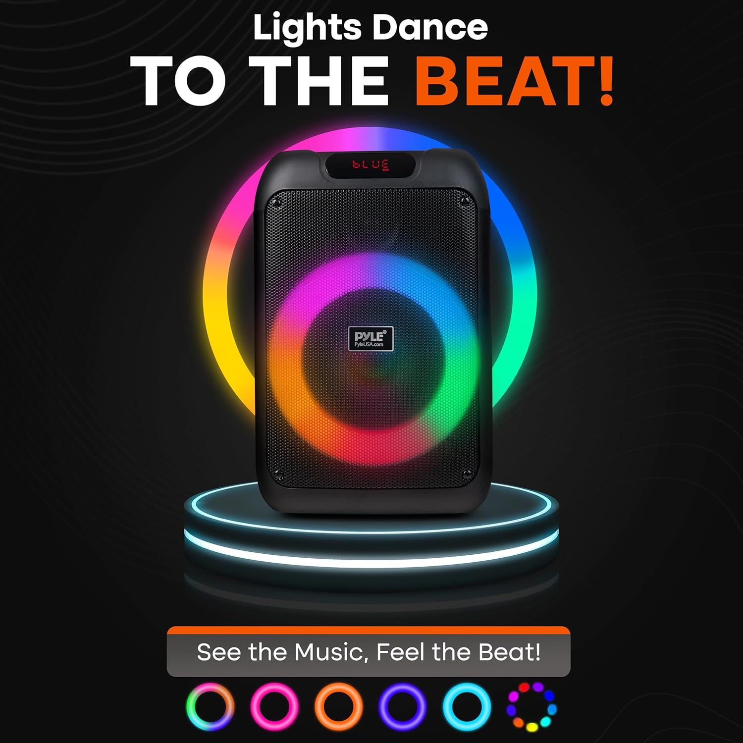 Portable Bluetooth Party Speaker 100W Bass TWS Wheels Outdoor