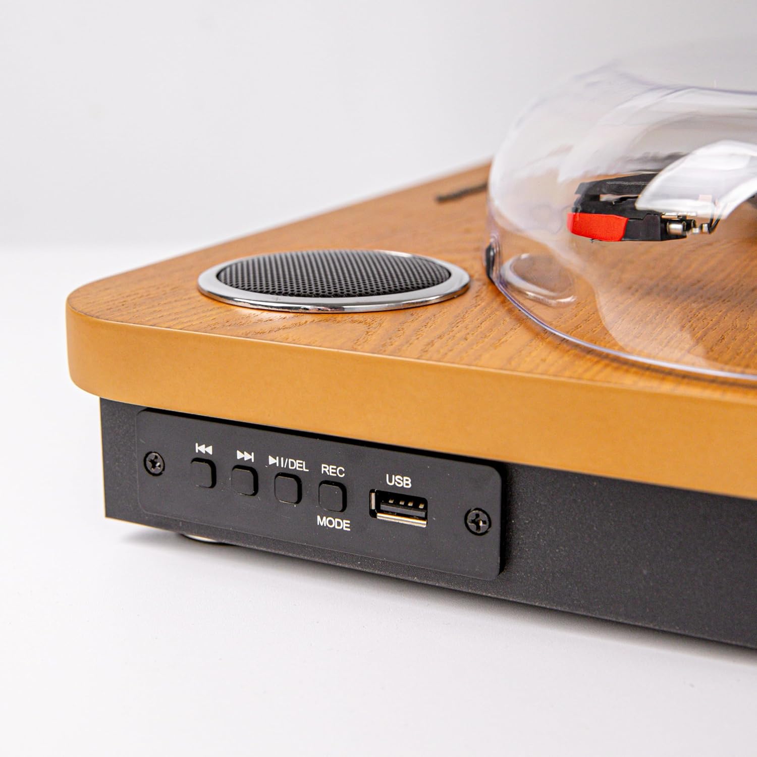 3-Speed Vinyl Turntable with Built-In Speakers, Bluetooth & USB Output