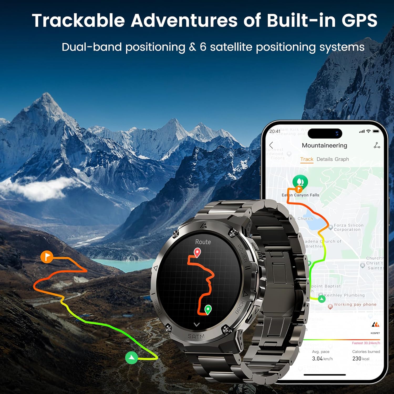 Military GPS Smart Watch 170 Sports 50M Waterproof