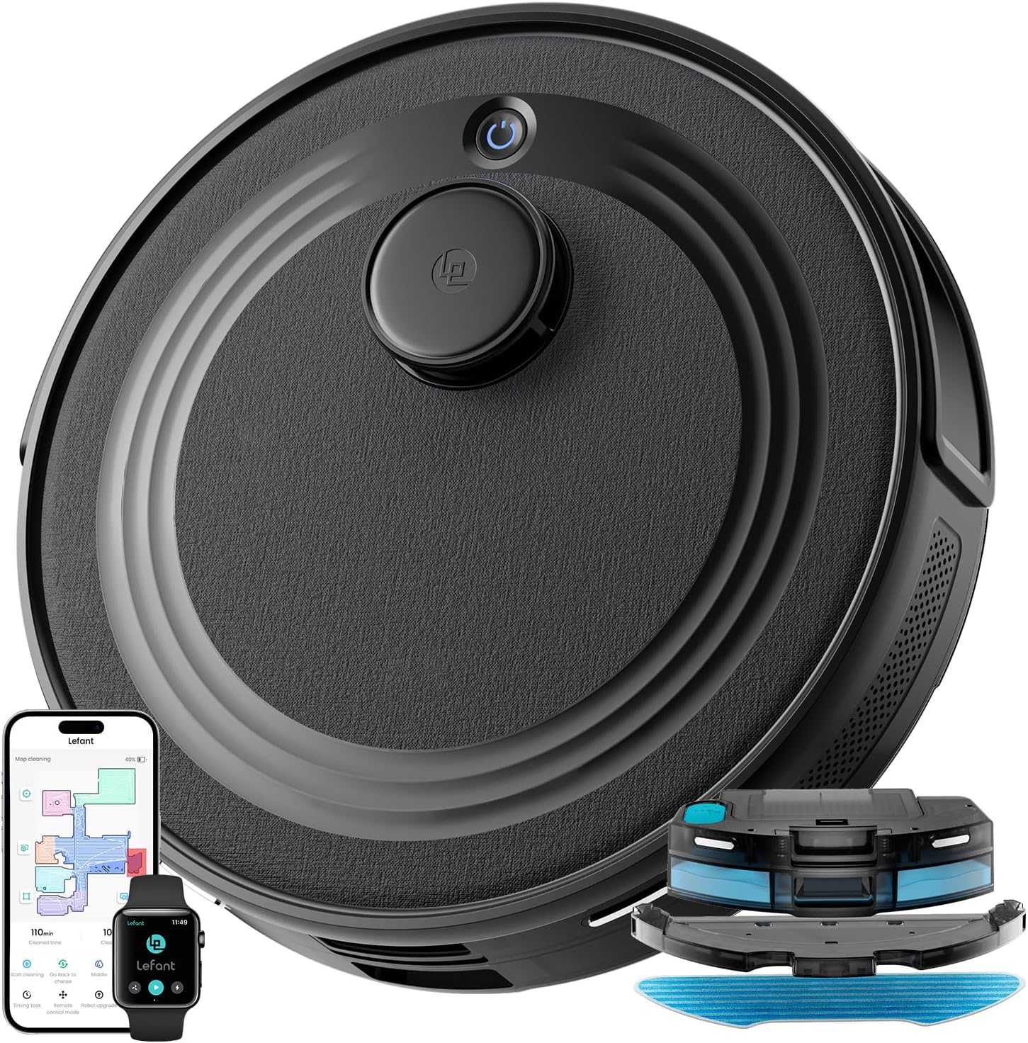 Robot Vacuum Mop 6000Pa Laser Navigation Smart Cleaner