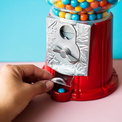 11in Metal Gumball Machine Coin Operated Retro Sweet Dispenser