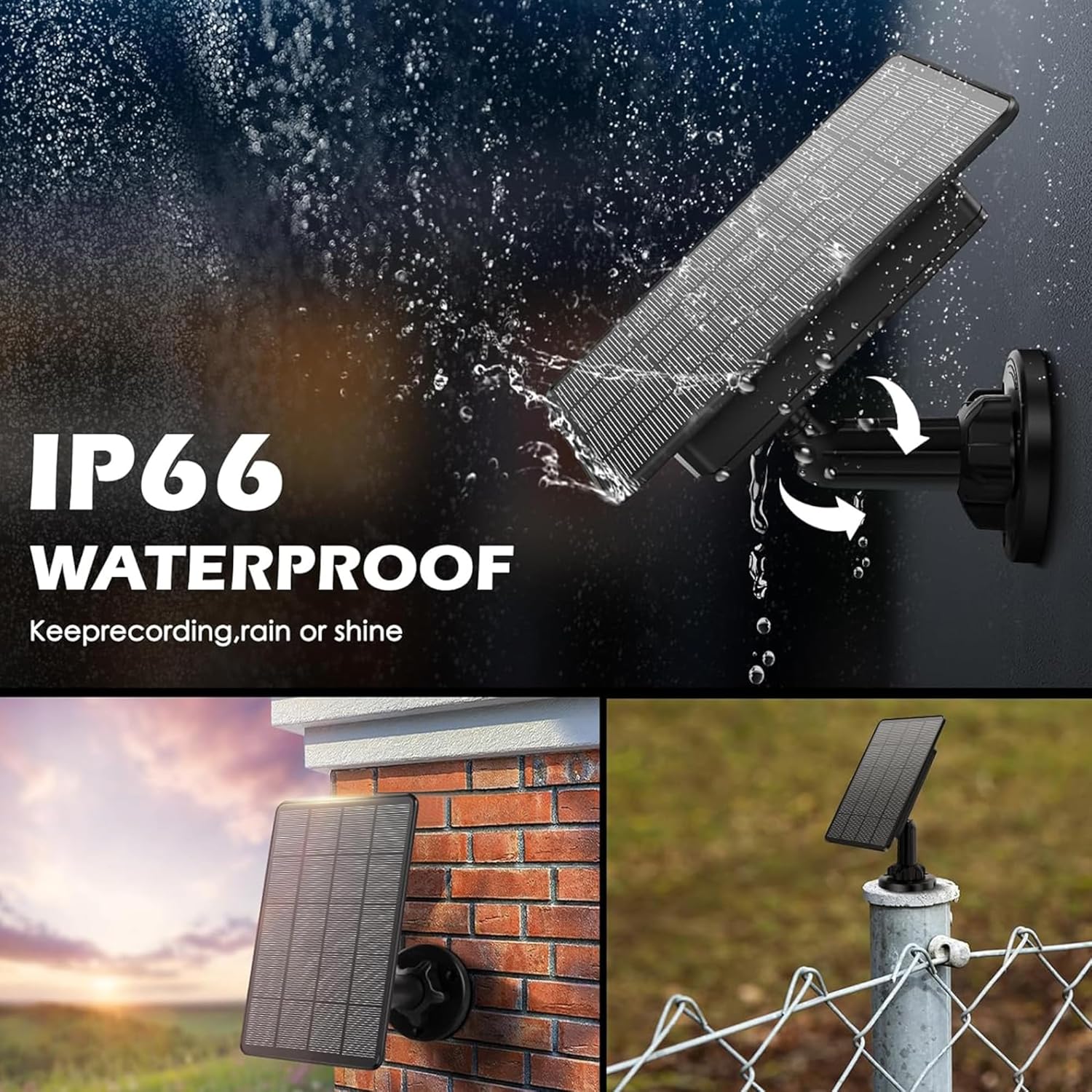 Trail Camera Solar Panel 12V 6V 4000mAh Waterproof Hunting Power