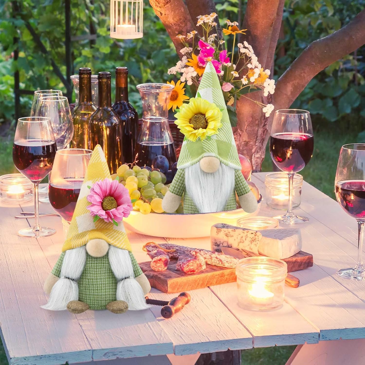 2Pcs Spring Flower Gonk Gnomes Plush Easter Home Decor