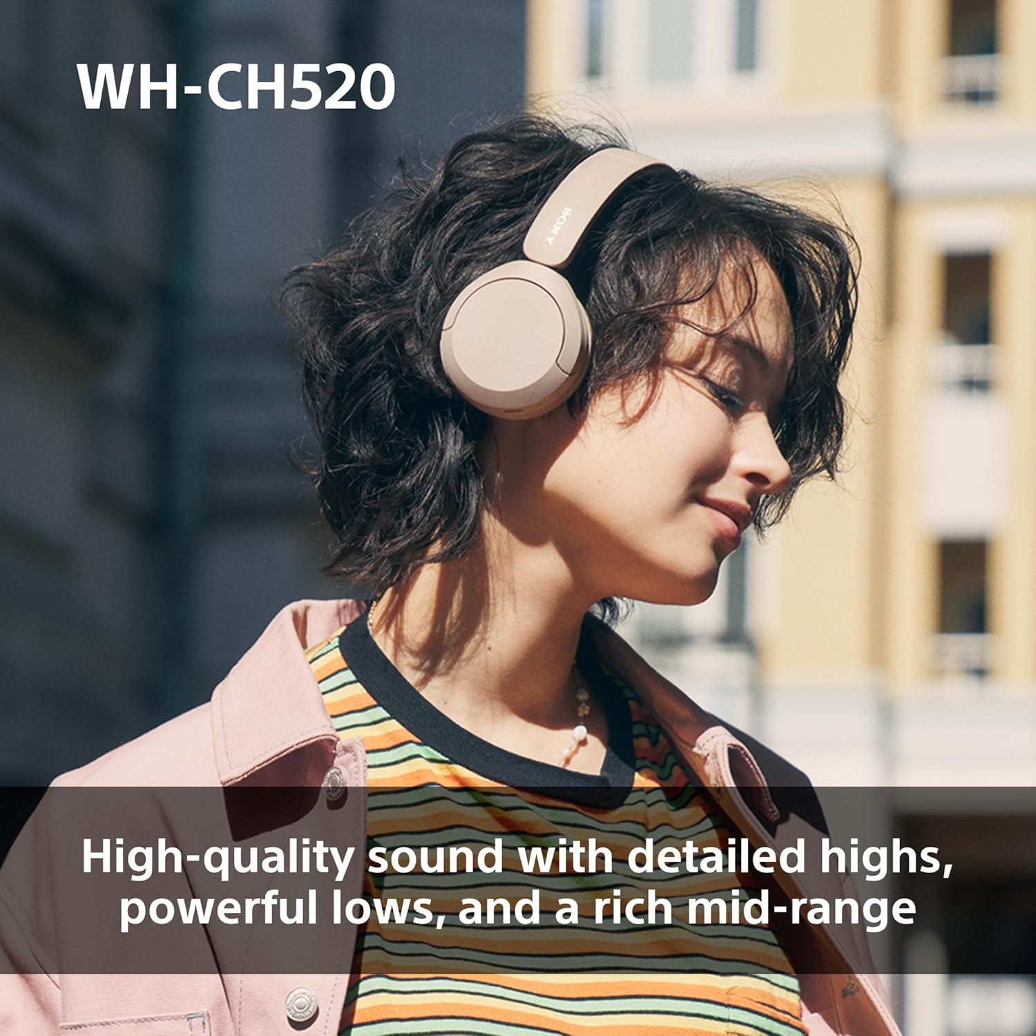 Wireless Bluetooth On Ear Headphones 50Hr Battery Quick Charge Beige