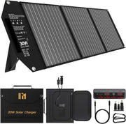 30W Portable Solar Panel Foldable USB C USB A Charger Camping