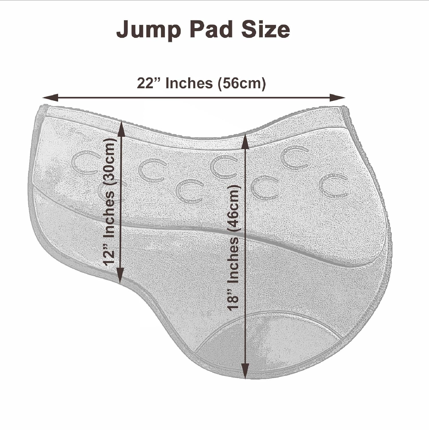 Tech Velvet Jump Saddle Pad Anti Slip Brown