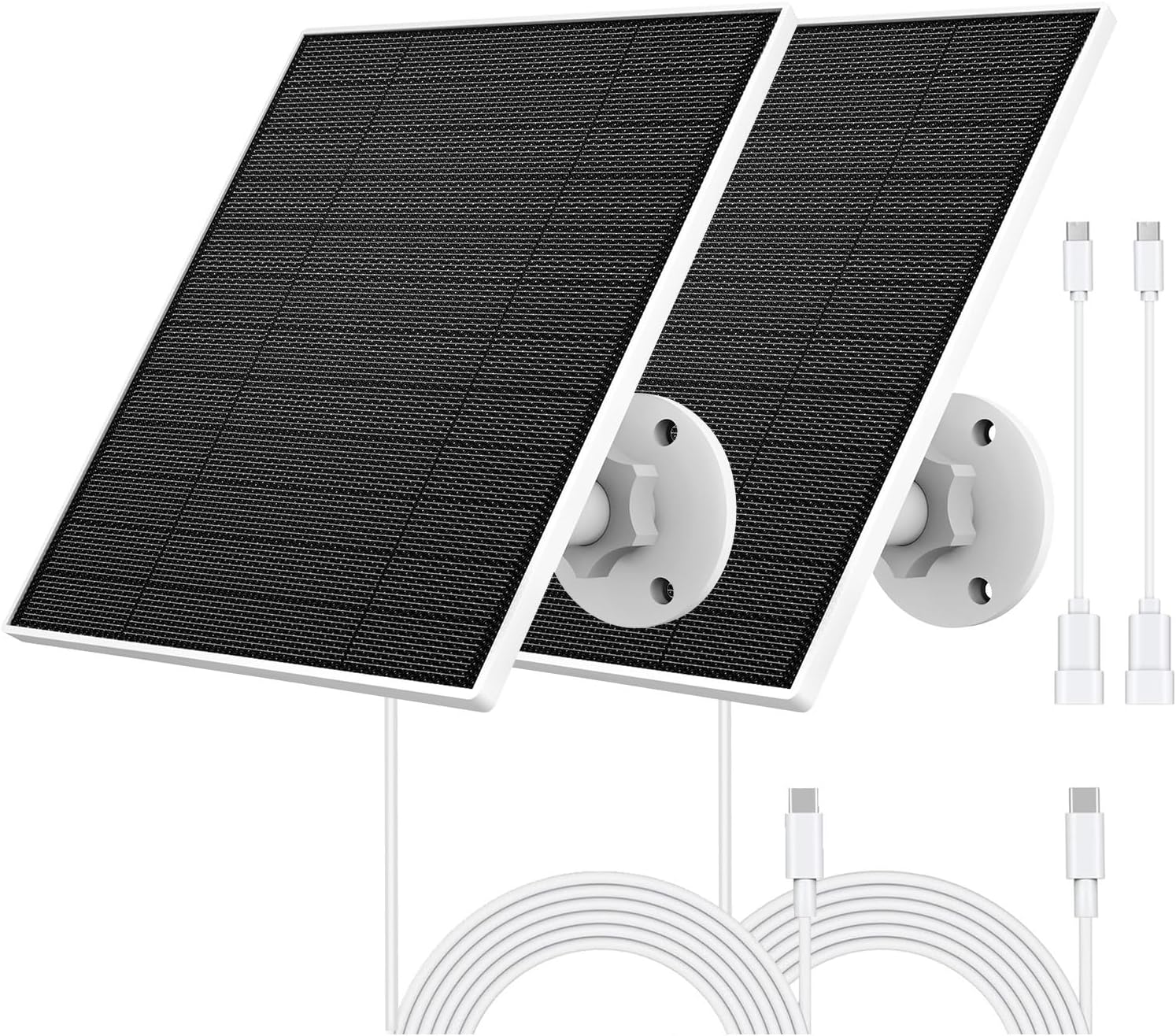 5W Solar Panel Eufy Camera Charger USB C 2 Pack