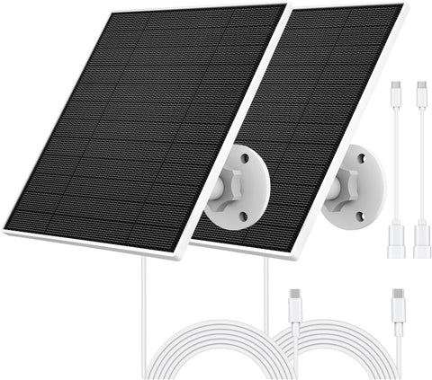 5W Solar Panel Eufy Camera Charger USB C 2 Pack
